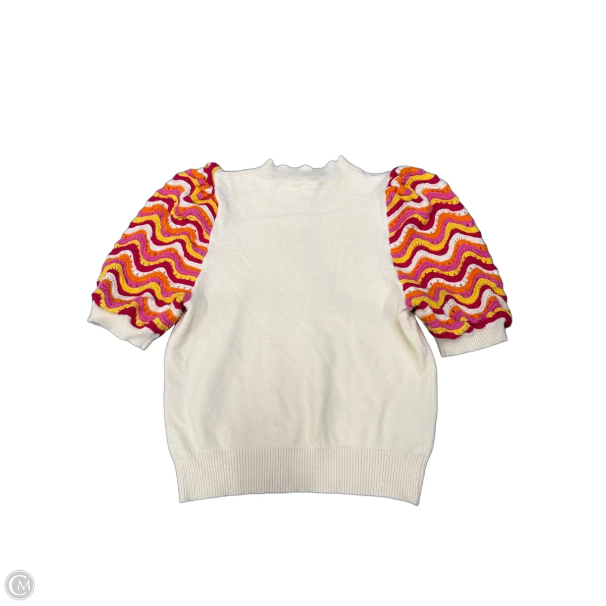 Sweater Short Sleeve By Thml In Cream, Size: S
