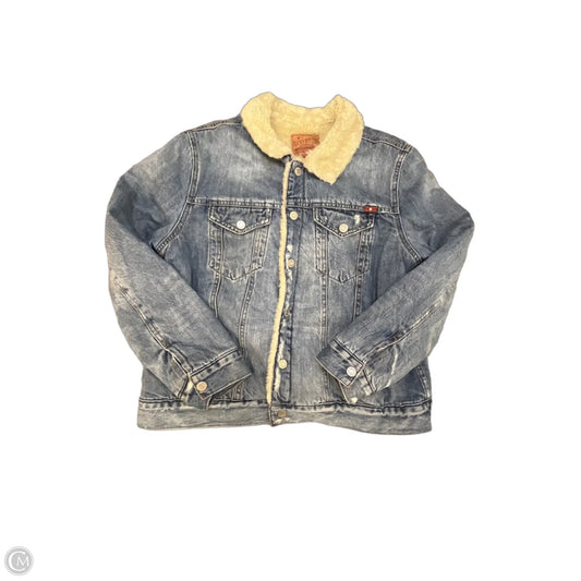 Jacket Denim By Lucky Brand In Blue Denim, Size: Xl