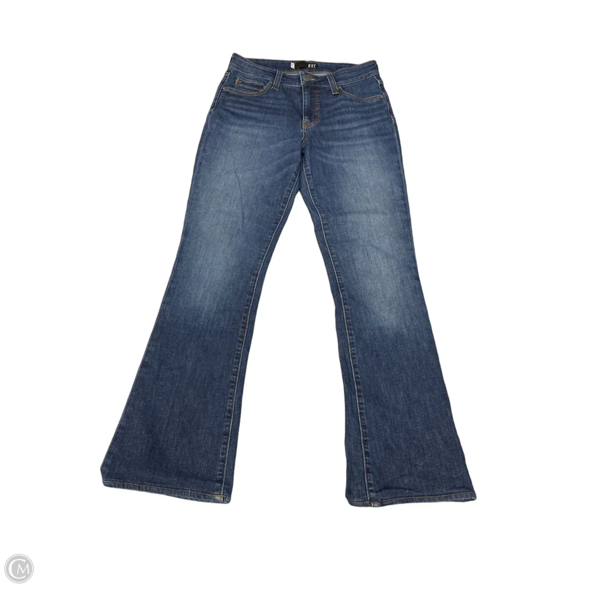 Jeans Flared By Kut In Blue Denim, Size: 8