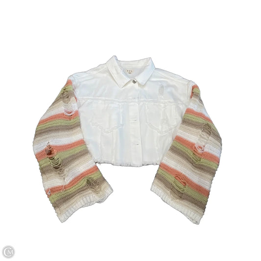 Jacket Shirt By Pol In White, Size: M