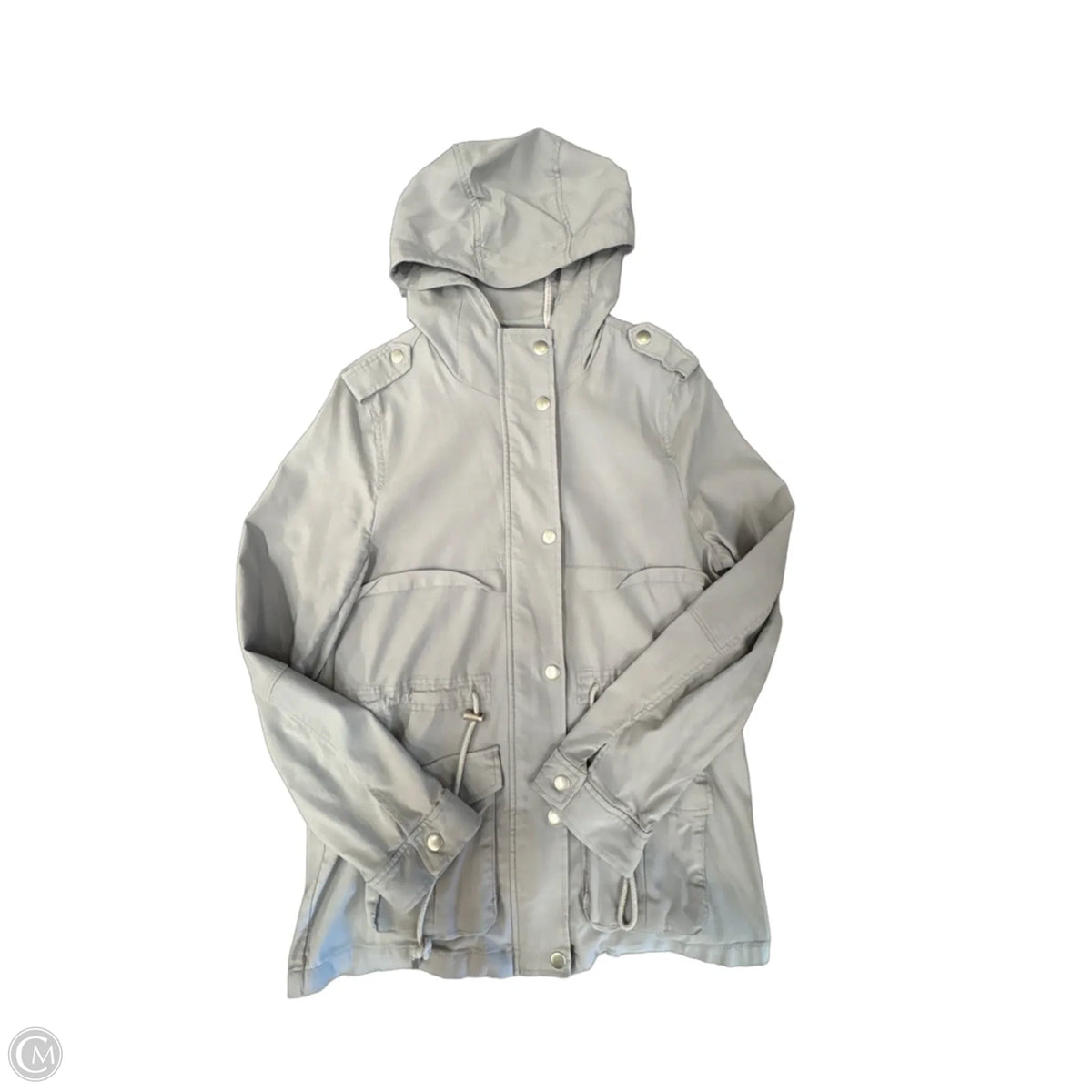 Jacket Utility By Clothes Mentor In Grey, Size: L