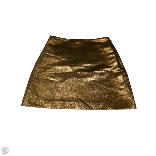 Skirt Mini & Short By Loft In Gold, Size: M