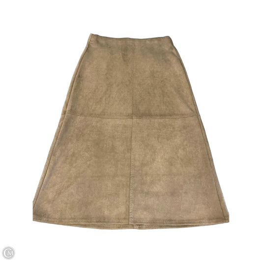 Skirt Midi By Max Studio In Brown, Size: M