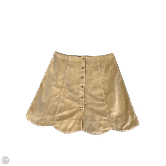 Skirt Mini & Short By Blue Rain In Tan, Size: M