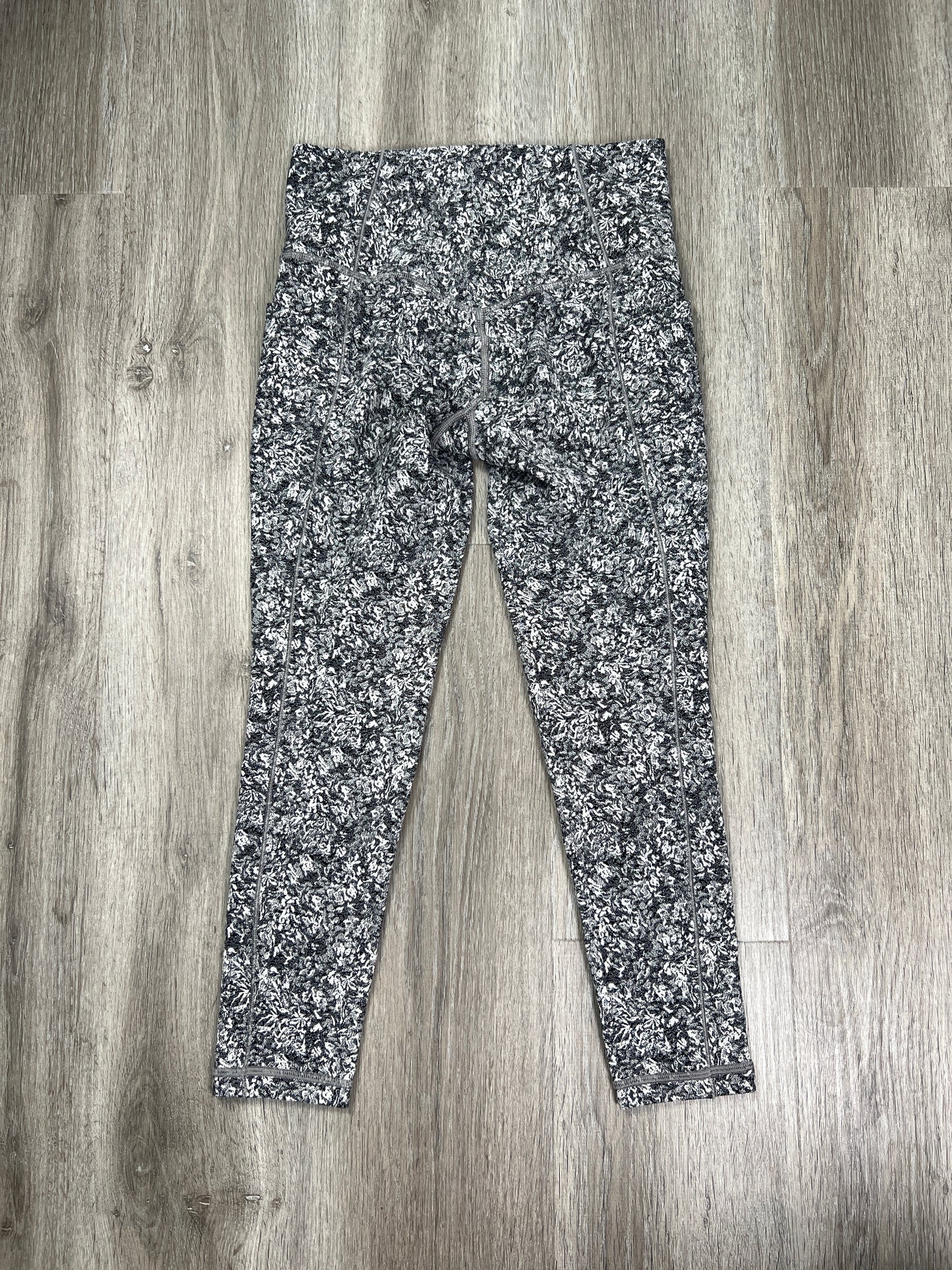 Grey & White Athletic Leggings Athleta, Size Xs