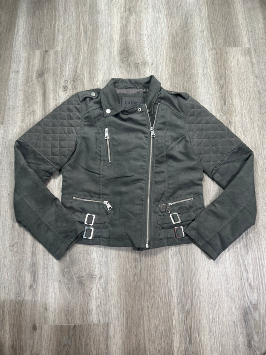 Jacket Moto By Ci Sono In Grey, Size: M