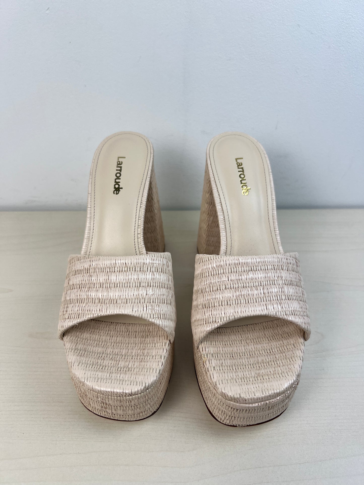 Sandals Designer By LARROUDE In Beige, Size: 7.5