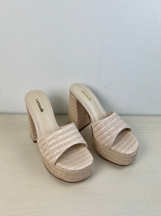 Sandals Designer By LARROUDE In Beige, Size: 7.5