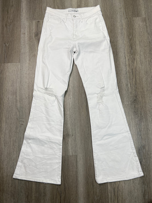 Jeans Flared By Joes Jeans In White Denim, Size: 8