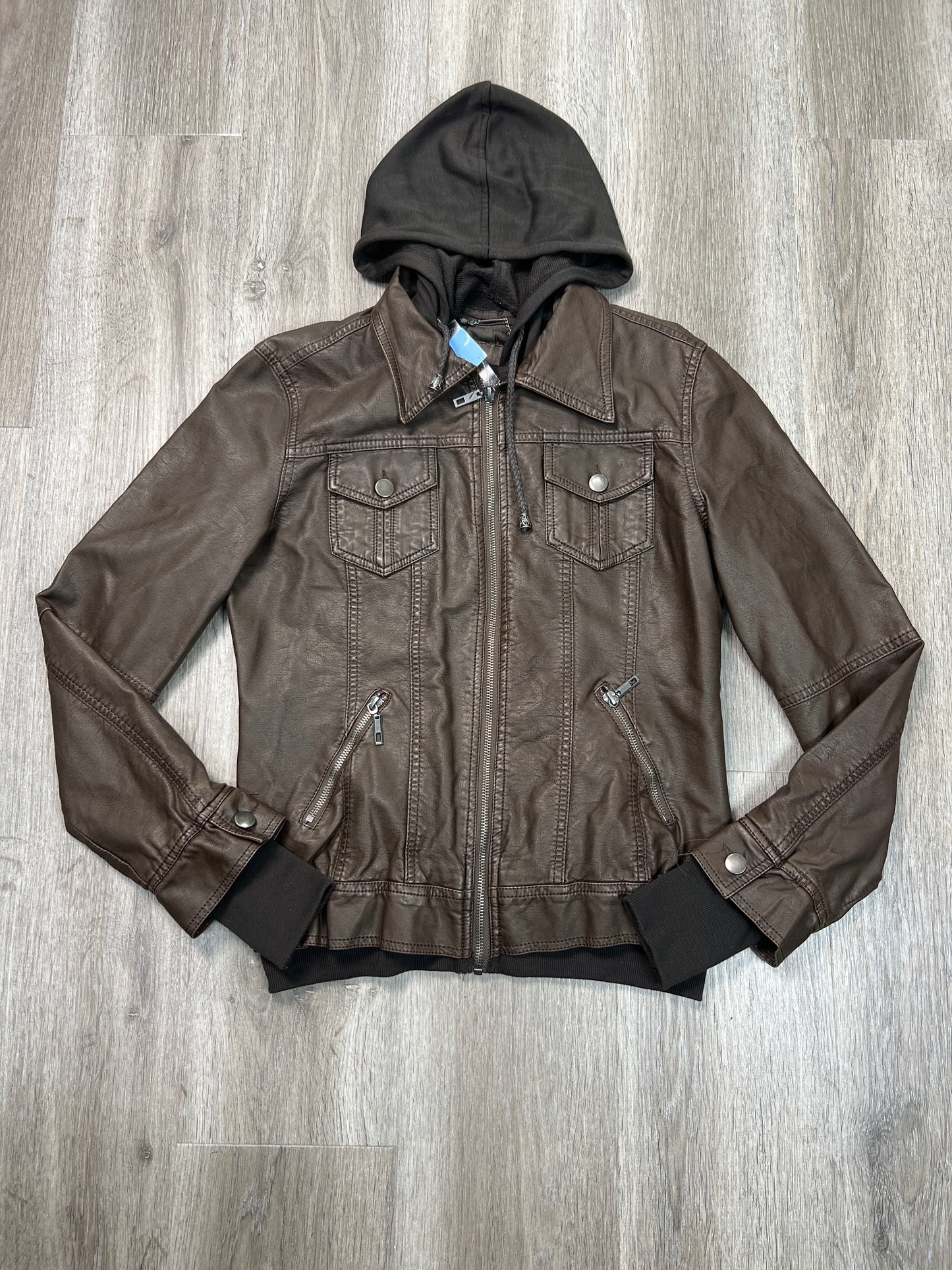 Jacket Moto By LA COALITION In Brown, Size: M