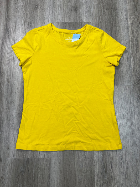 Top Short Sleeve Basic By Banana Republic In Yellow, Size: Xs