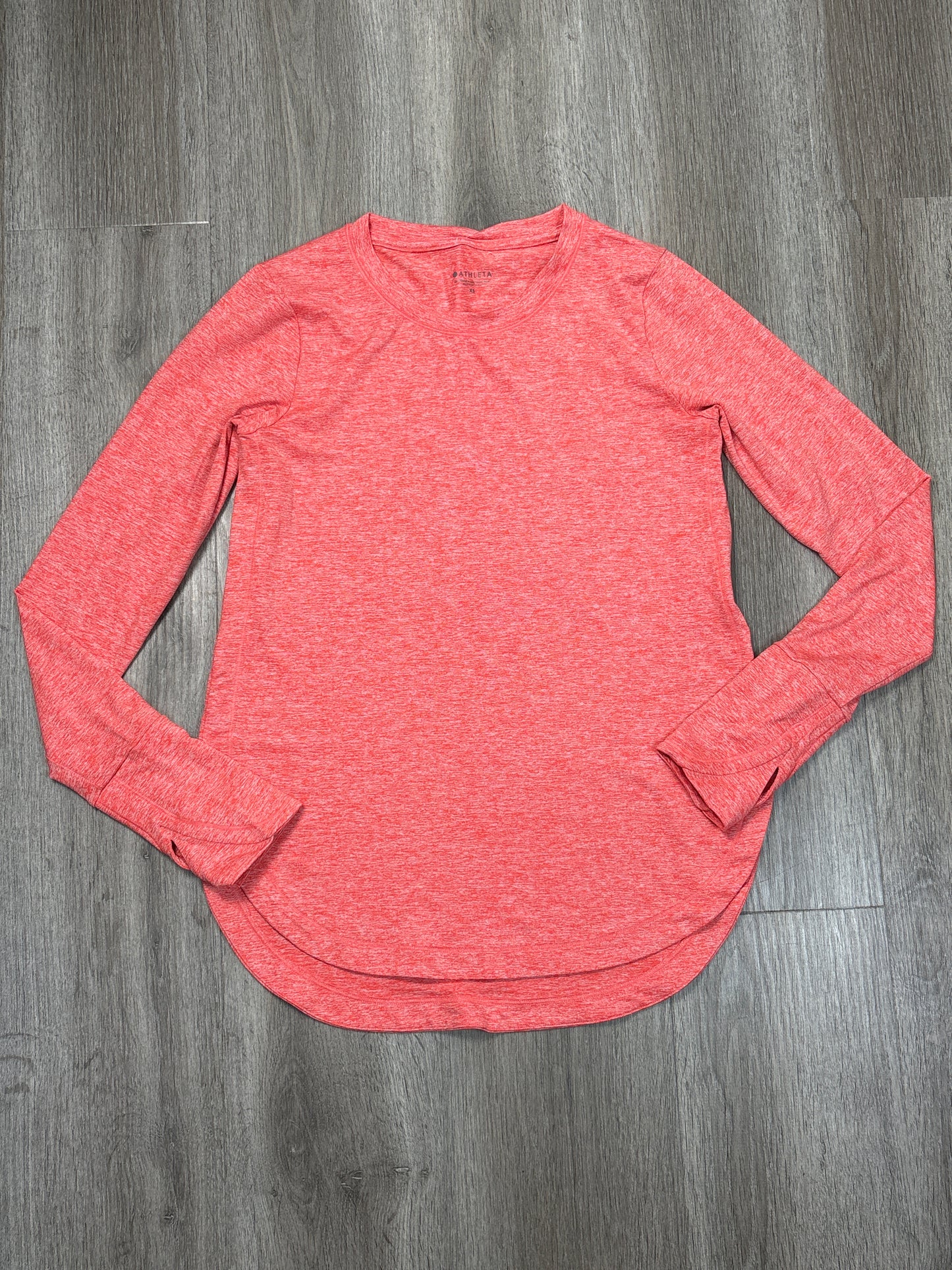 Athletic Top Long Sleeve Crewneck By Athleta In Orange, Size: Xs