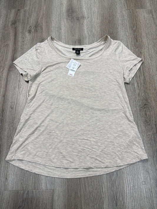 Top Short Sleeve By White House Black Market In Beige, Size: L