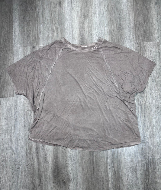 Top Short Sleeve By La Miel In Brown, Size: M