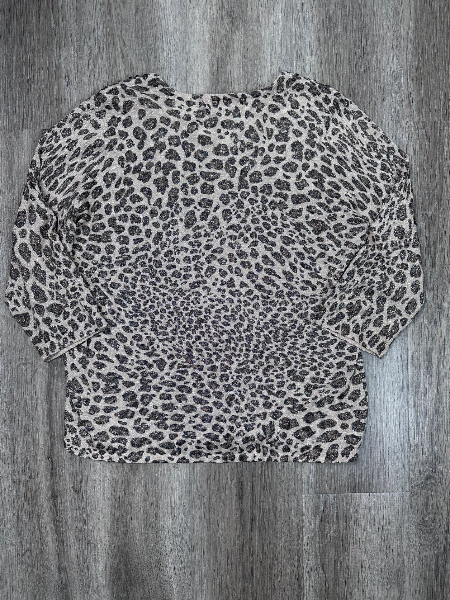 Cardigan By Chicos In Animal Print, Size: Xl