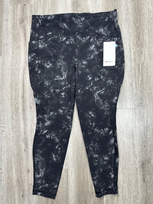 Athletic Leggings By Lululemon In Black, Size: Xxl