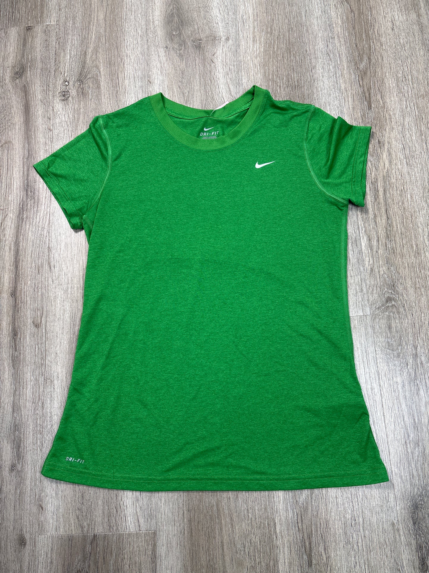 Athletic Top Short Sleeve By Nike Apparel In Green, Size: L