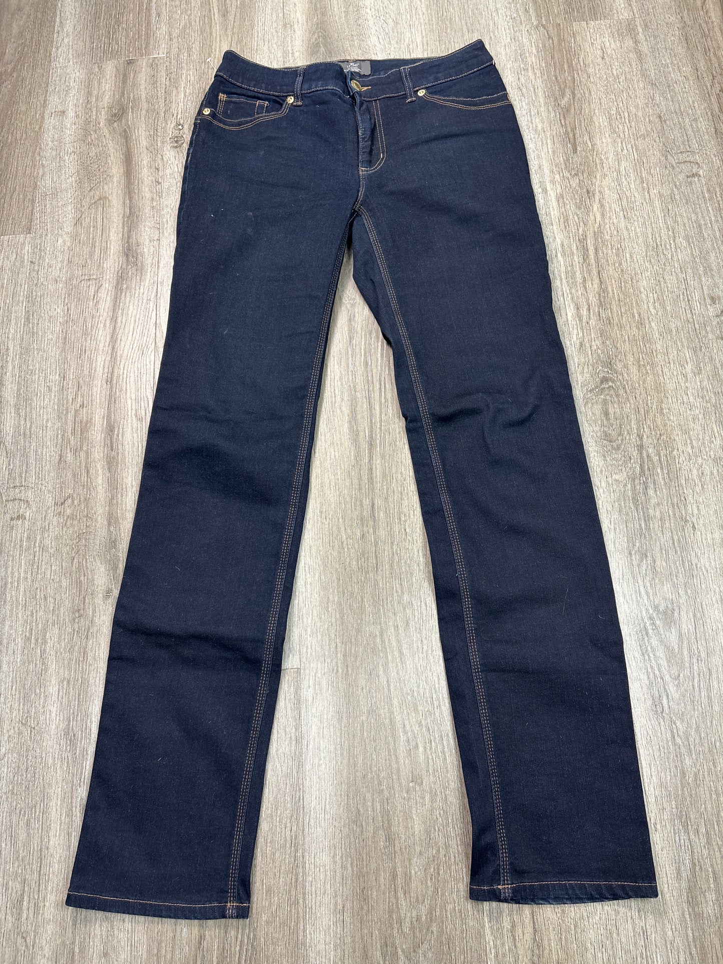 Jeans Straight By Chicos In Blue Denim, Size: 4