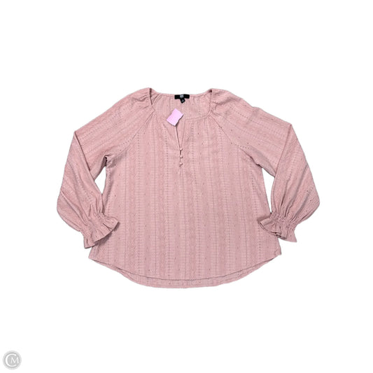 Top 3/4 Sleeve Designer By Frye In Pink, Size: S