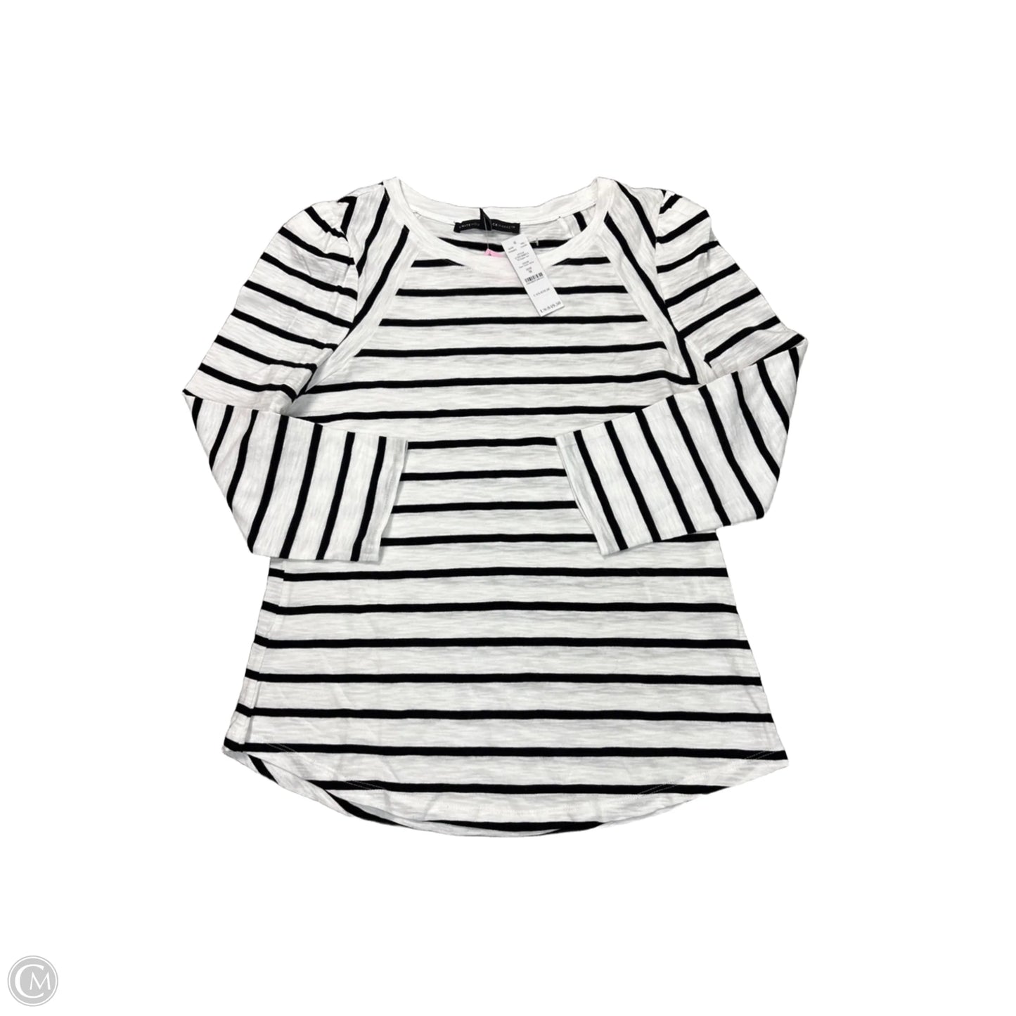 Top Long Sleeve By White House Black Market In Striped Pattern, Size: M