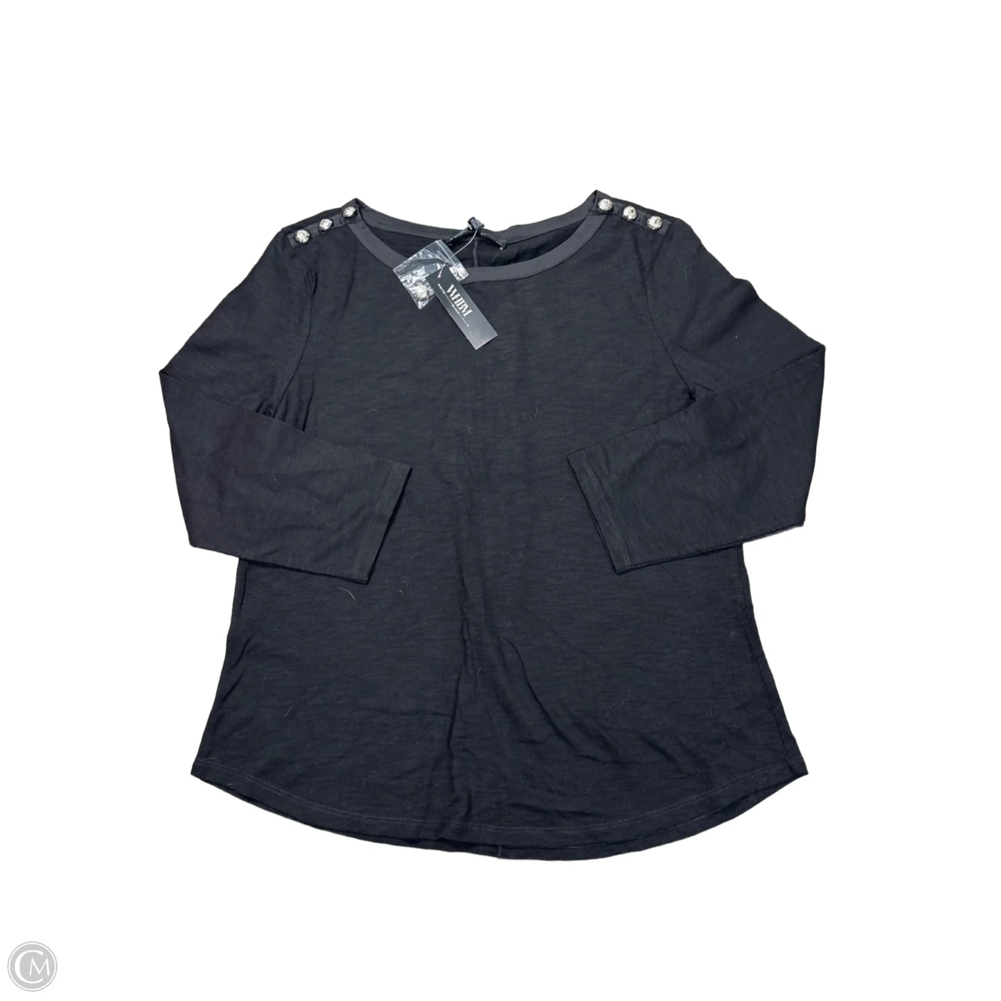 Top Long Sleeve By White House Black Market In Black, Size: L