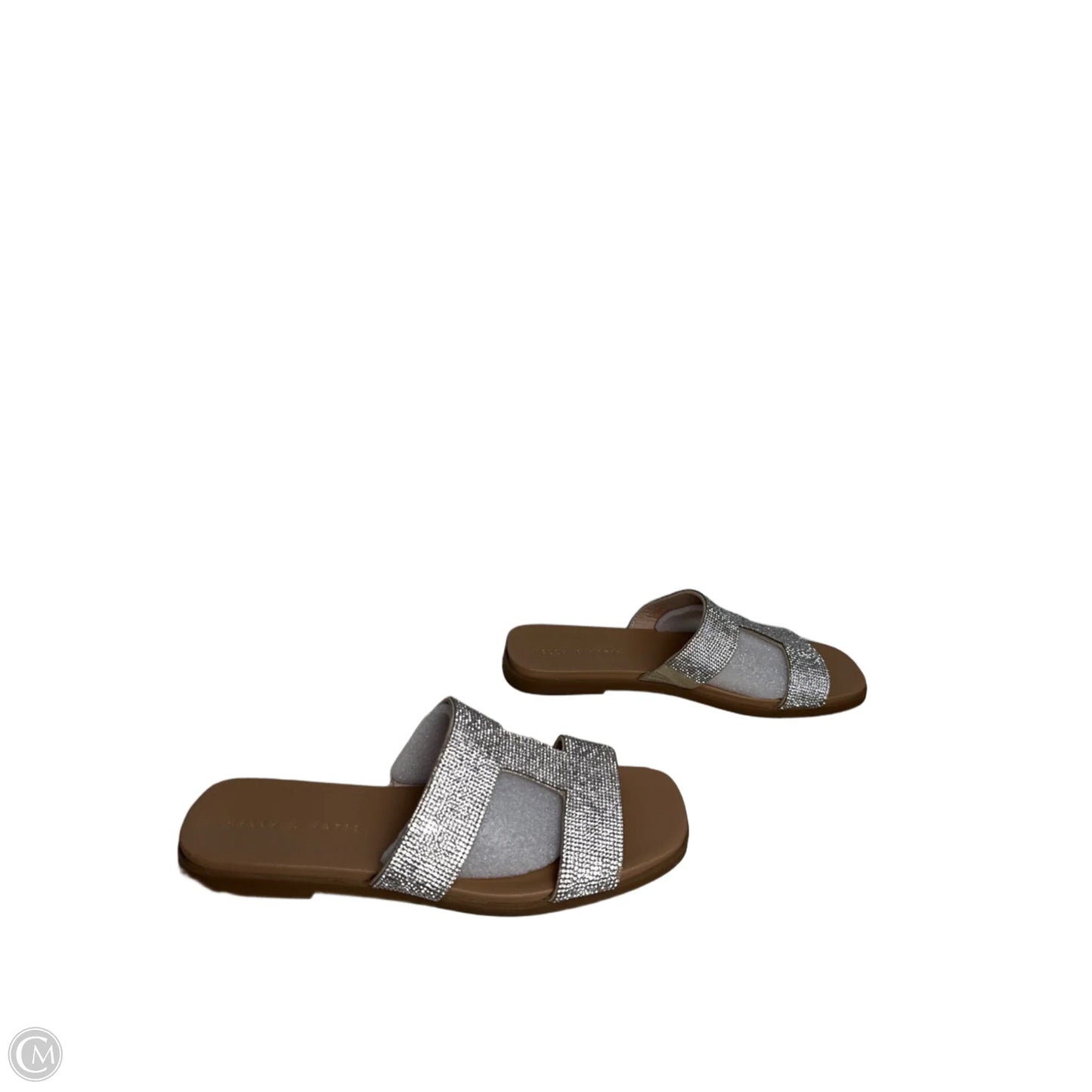 Sandals Flats By Kelly And Katie In Silver & Tan, Size: 9