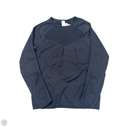 Athletic Top Long Sleeve Crewneck By Fabletics In Black, Size: L