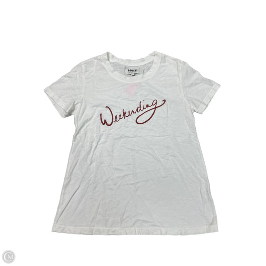 Top Short Sleeve By Anthropologie In White, Size: Xs