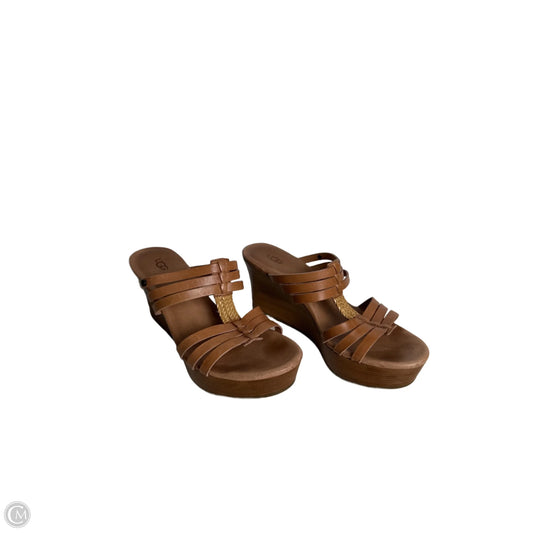 Sandals Designer By Ugg In Tan, Size: 7