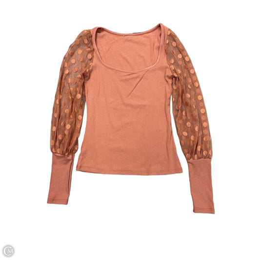 Top Long Sleeve By Clothes Mentor In Orange, Size: S