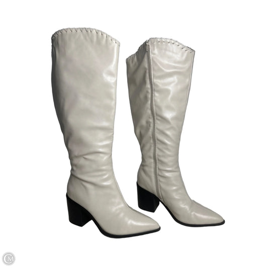 Boots Knee Heels By COMFORT FOAM In Cream, Size: 9