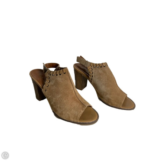Sandals Heels Block By BELLA VITA In Tan, Size: 9
