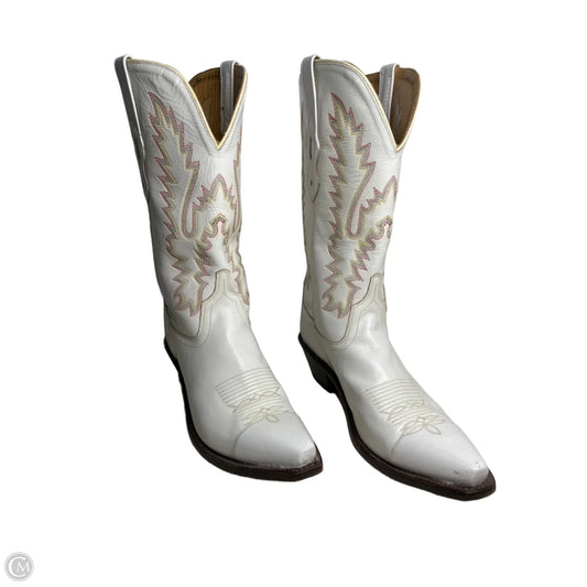 Boots Western By Old West In White, Size: 10