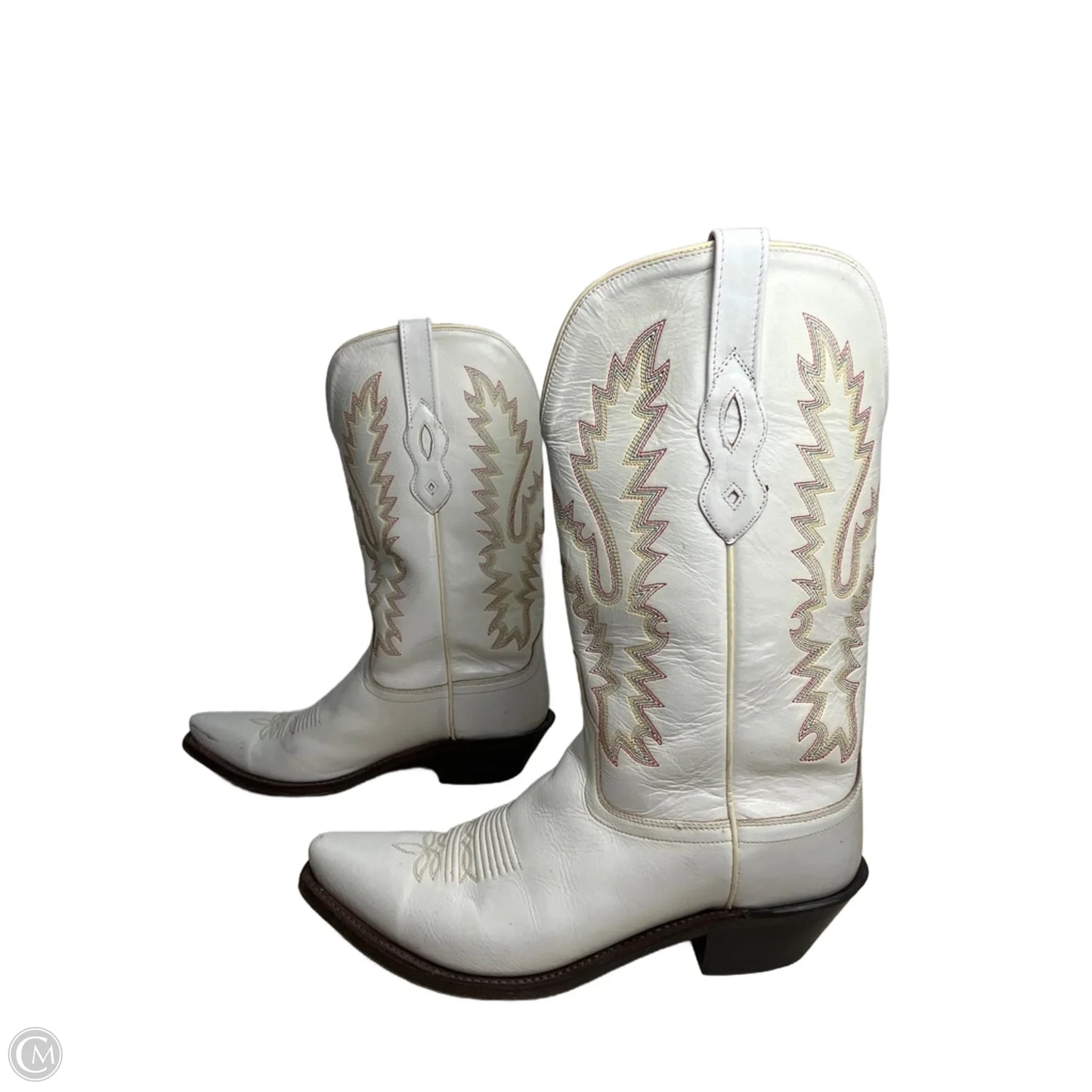 Boots Western By Old West In White, Size: 10