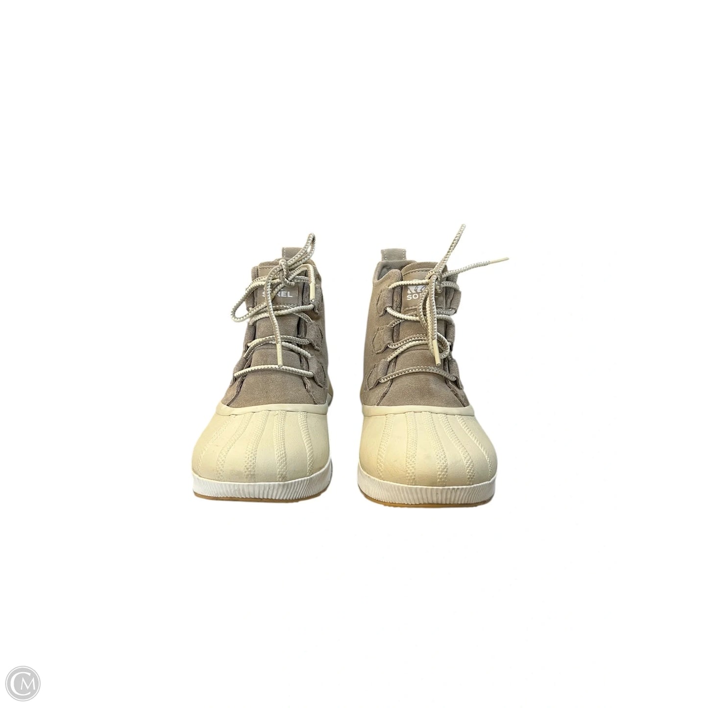 Boots Snow By Sorel In Cream & Grey, Size: 10
