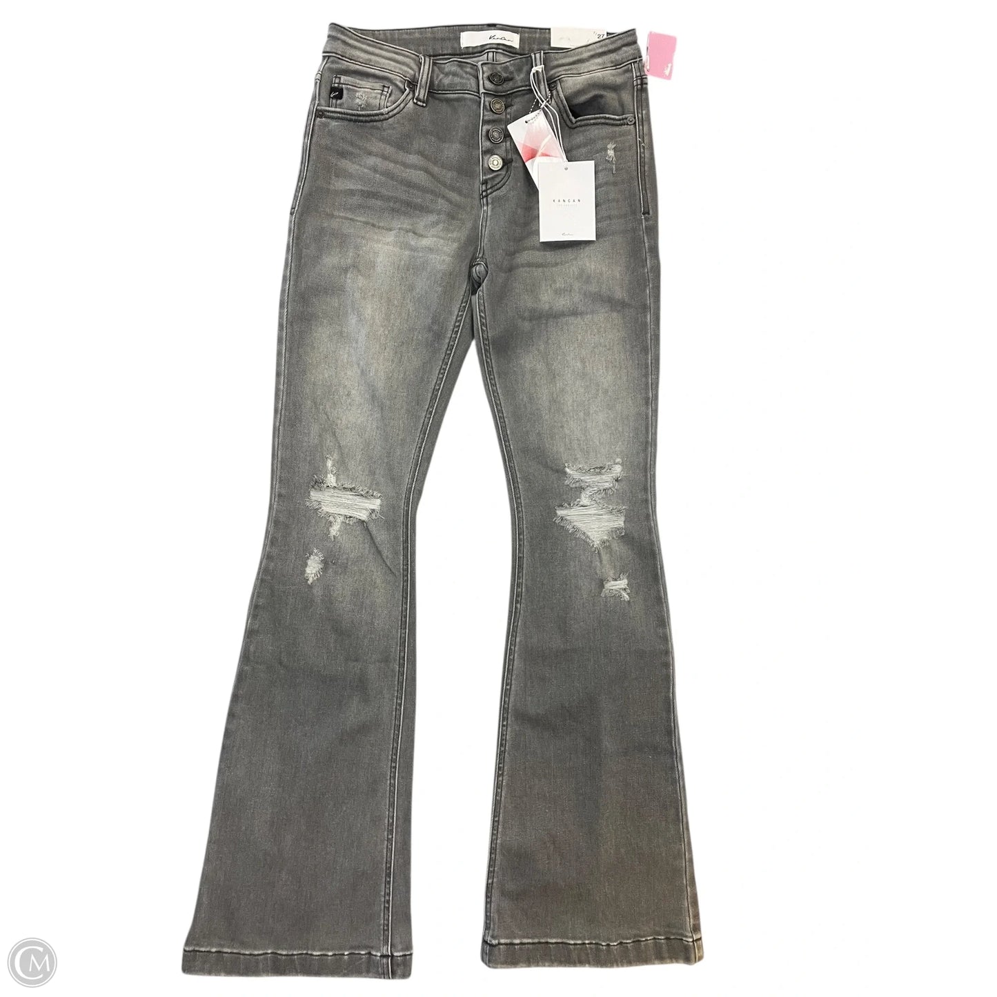 Jeans Flared By Kancan In Grey, Size: 6