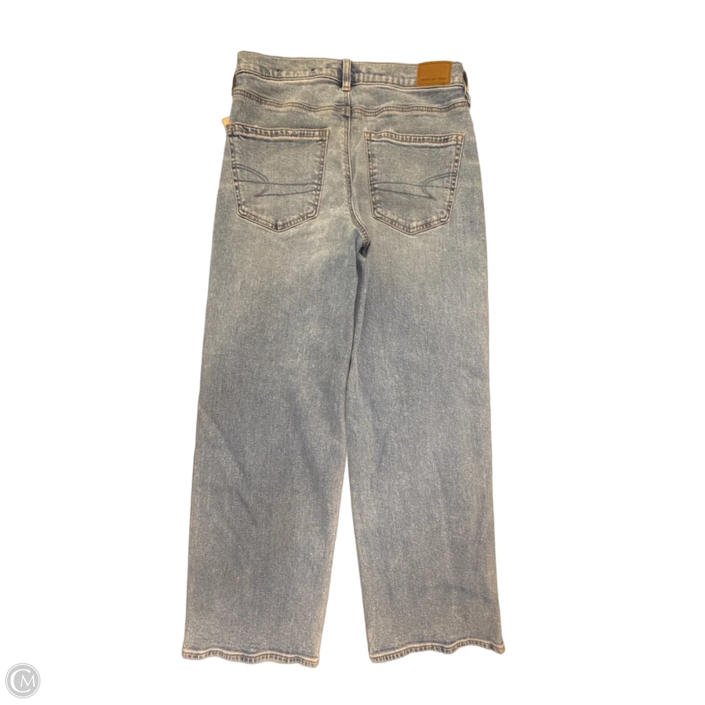Jeans Straight By American Eagle In Blue Denim, Size: 4