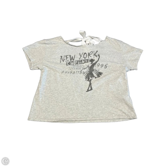 Top Short Sleeve By Clothes Mentor In Grey, Size: Xl