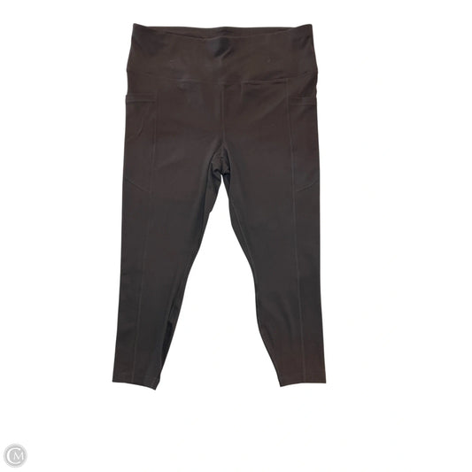 Athletic Leggings By Velocity In Brown, Size: 2x