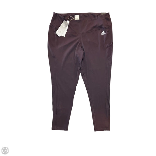 Athletic Leggings By Adidas In Purple, Size: 3x