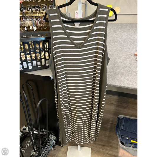 Dress Casual Maxi By Chicos In Striped Pattern, Size: Xl