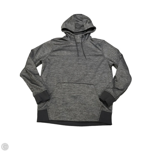 Athletic Top Long Sleeve Hoodie By Under Armour In Grey, Size: M