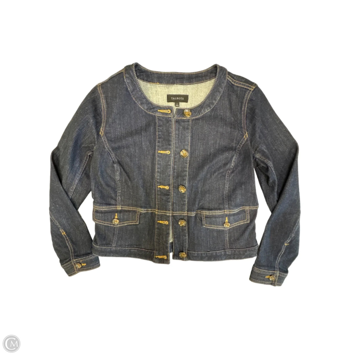 Jacket Denim By Talbots In Blue Denim, Size: S
