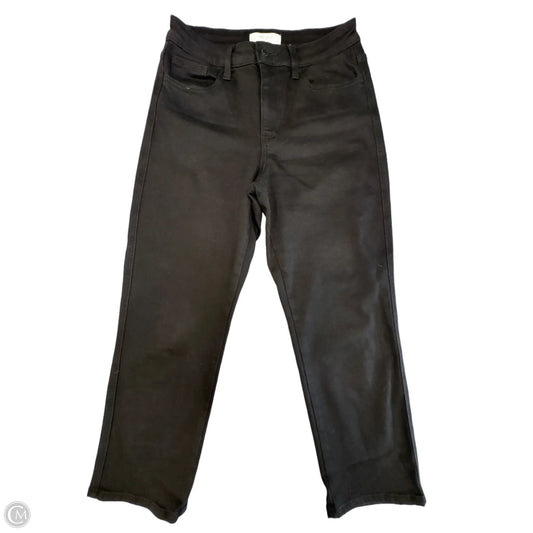 Jeans Straight By Vervet In Black Denim, Size: 6