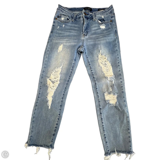 Jeans Straight By Judy Blue In Blue Denim, Size: 8