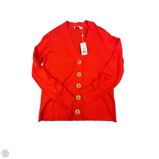 Cardigan Designer By Tory Burch In Orange, Size: L