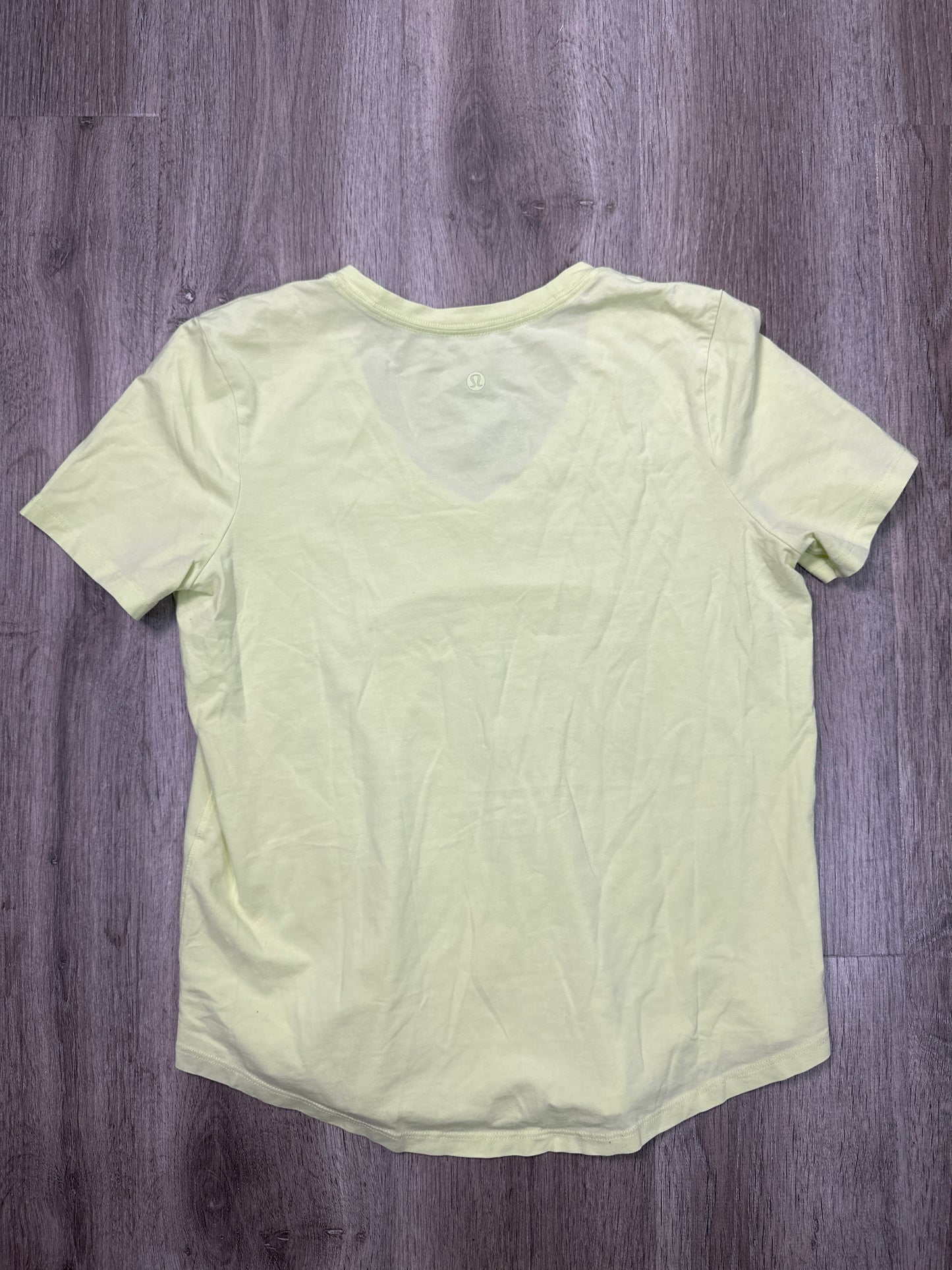 Athletic Top Short Sleeve By Lululemon In Green, Size: S