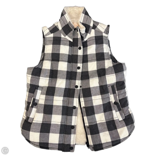 Vest Faux Fur & Sherpa By Skies Are Blue In Black & White, Size: M