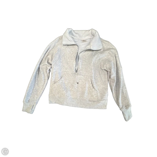 Athletic Top Long Sleeve Collar By Danskin In Grey, Size: Xs