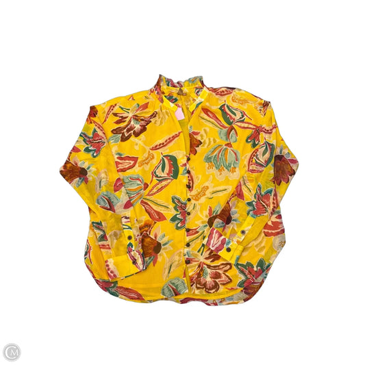 Blouse Long Sleeve By Pilcro In Tropical Print, Size: M